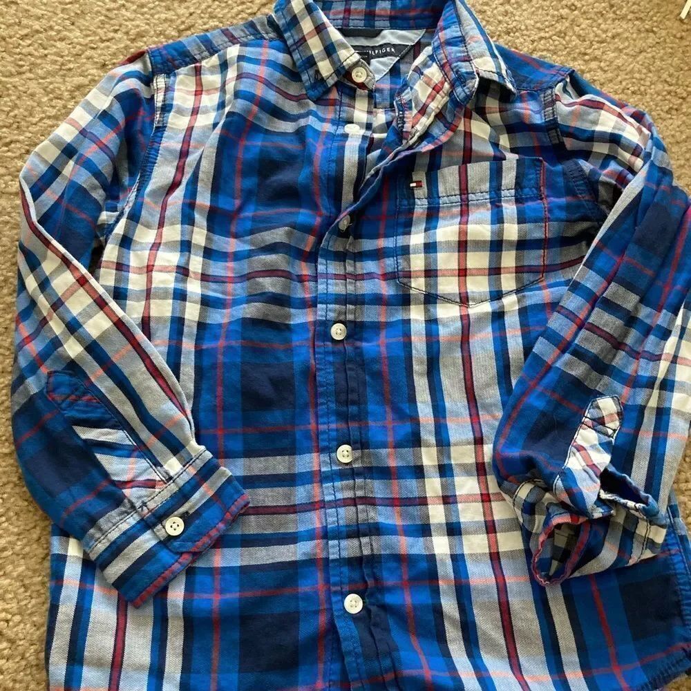 Boys Tommy Hilfiger Flannel Button Down Shirt